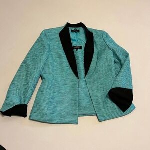 Kasper Teal and Black Blazer